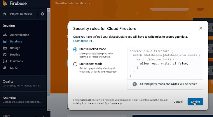 Setting up Firebase