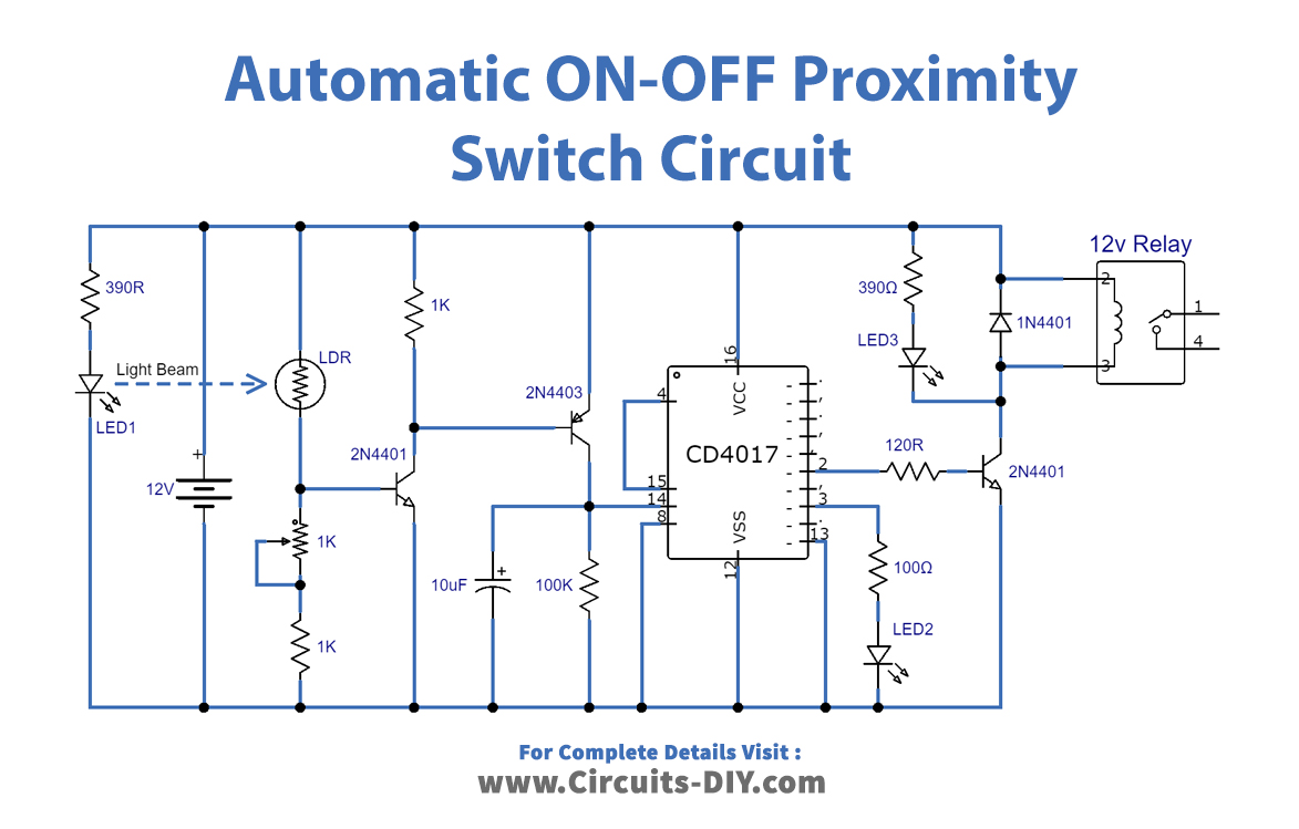 Automatic-ON-OFF-Proximity-Switch-Circuit-Diagram-Schematic