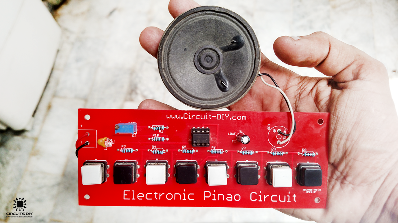Electronic Piano Circuit using 555 Timer