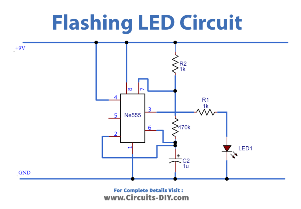 Flashing LED Circuit_Diagram-Schematic