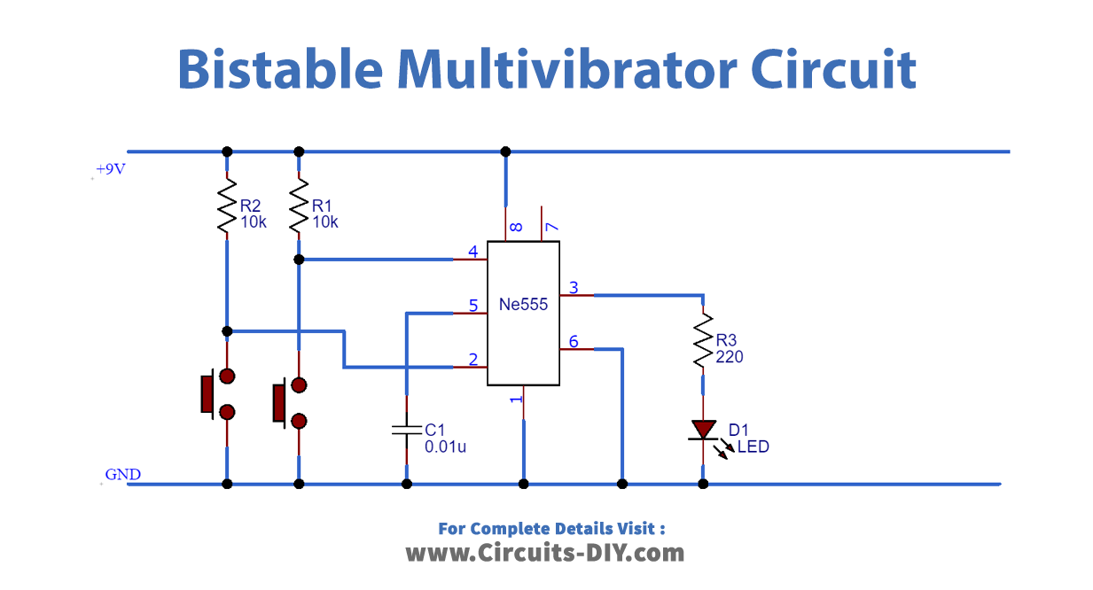 Bistable Multivibrator Circuit_Diagram-Schematic