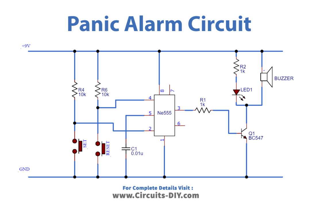 Simple Panic Alarm Circuit_Diagram-Schematic