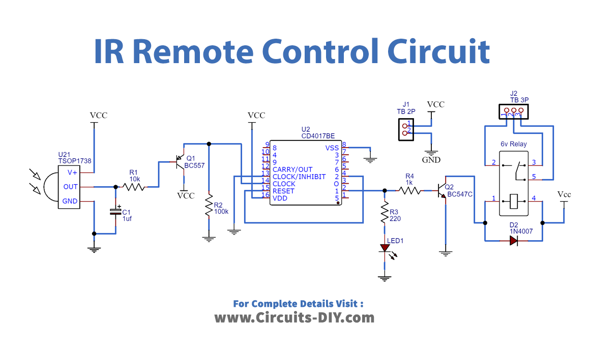 IR Remote Control Circuit_Diagram-Schematic