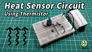 simple heat sensor circuit using thermistor