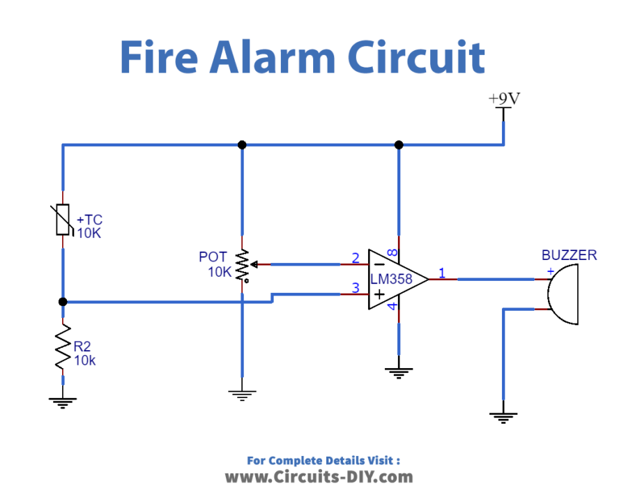 Simple Fire Alarm Circuit_Diagram