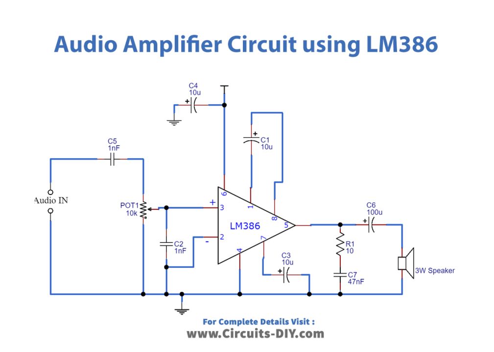 Audio Amplifier Circuit-1_Diagram-Schematic