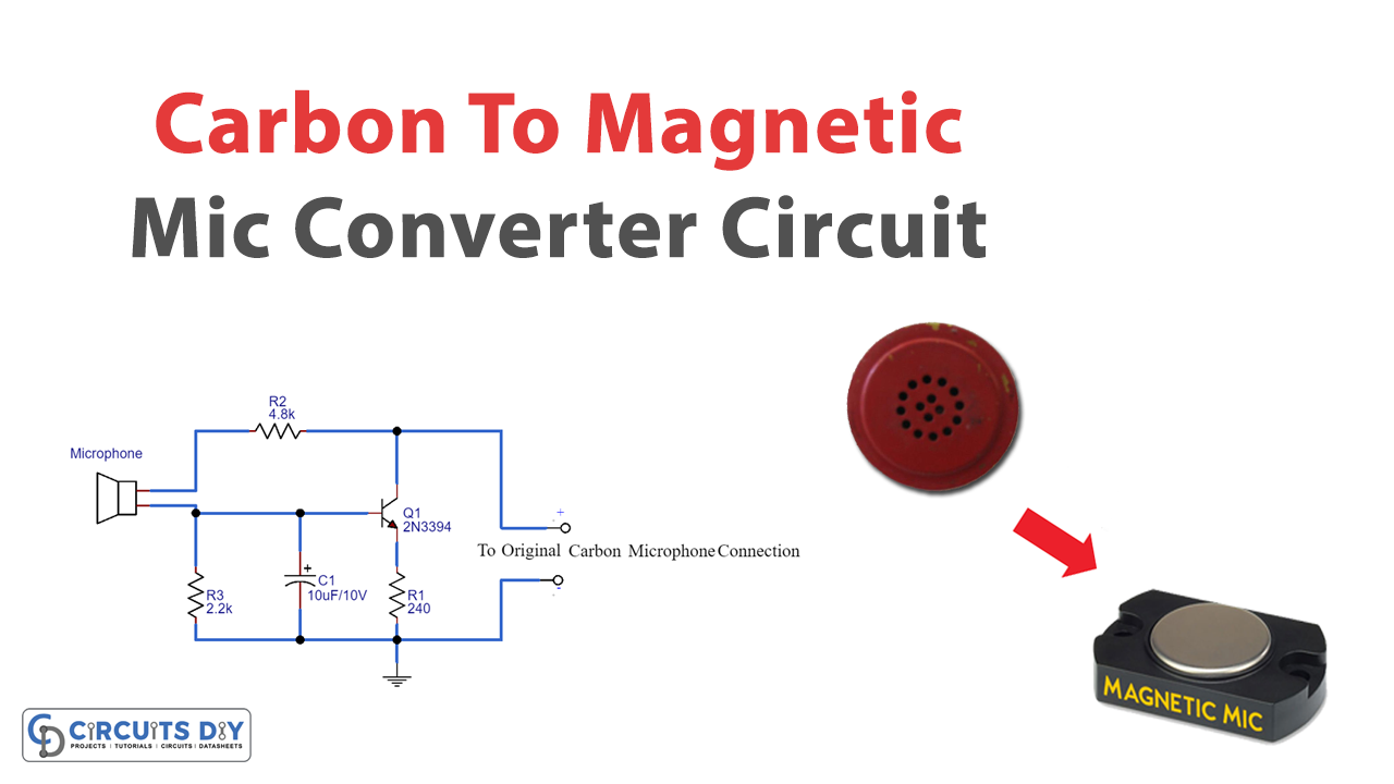 Carbon Microphone To Magnetic Mic Converter Circuit