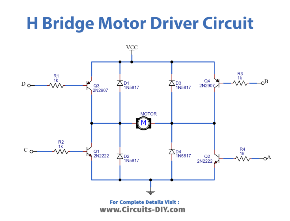 H Bridge Motor Driver Circuit_Diagram-Schematic