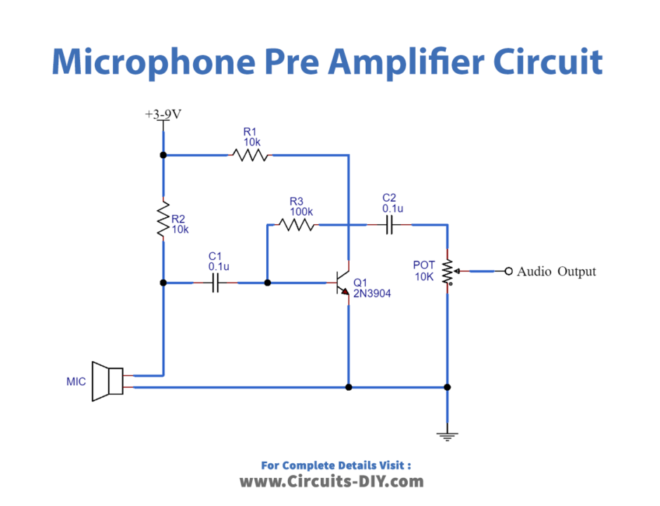 Microphone Preamplifier Circuit_Diagram-Schematic