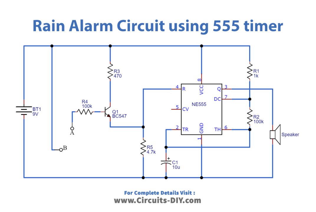 Rain Alarm Circuit_Diagram-Schematic