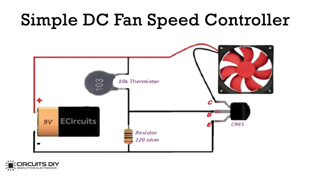 dc fan speed controlling using thermistor
