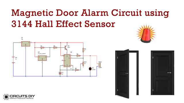 magnetic door alarm circuit 3144 hall effect sensor