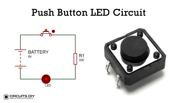 push button led circuit