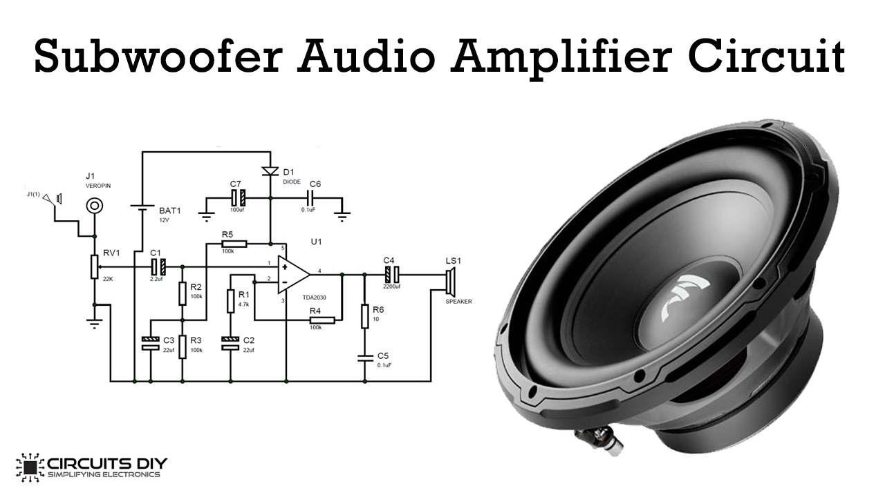 Subwoofer Amplifier Circuit using IC TDA2030