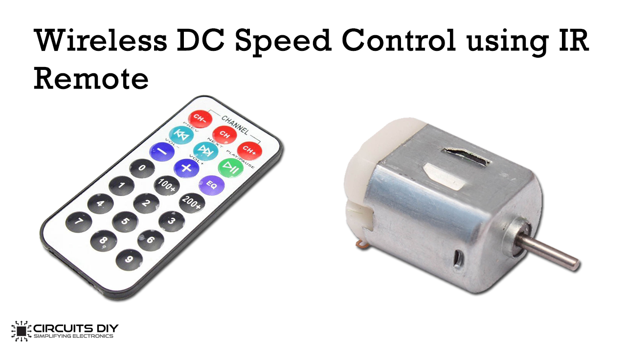 wireless dc speed control using ir remote control