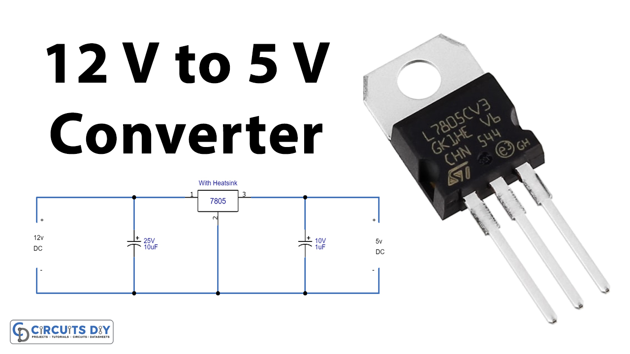 12V-to-5V-Converter-using-LM7805-IC-Power-Supply