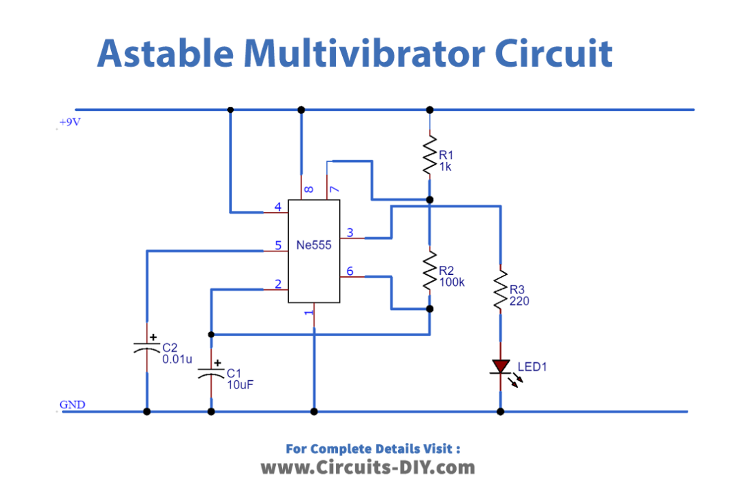 Astable Multivibrator Circuit_Diagram-Schematic
