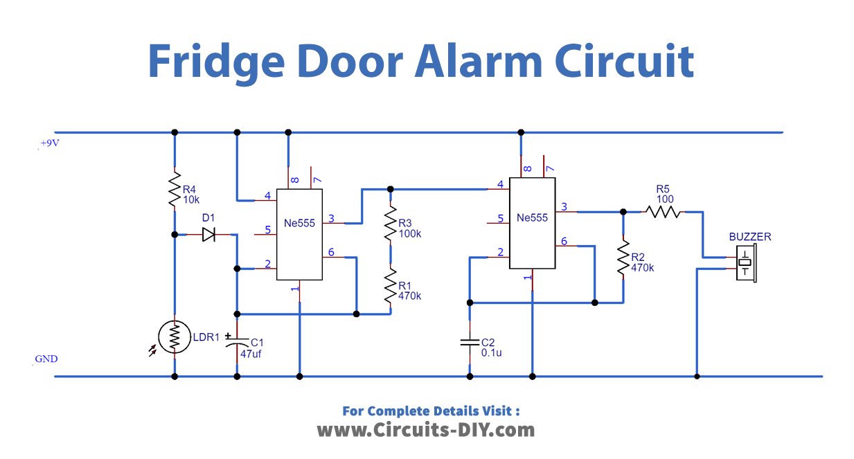 Fridge Door Alarm Circuit-2_Diagram-Schematic