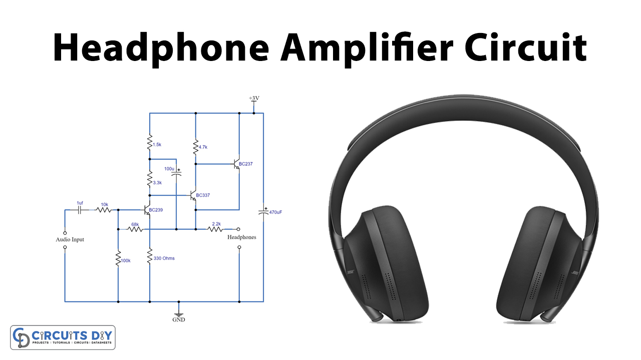 Headphone-Amplifier-Circuit-using-3-Transistors