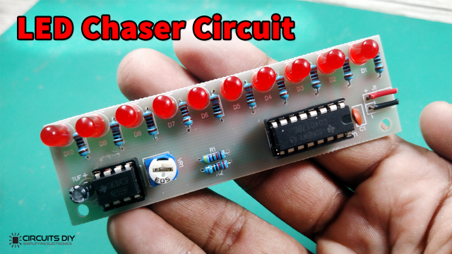 LED Chaser Circuit using 555 & CD4017 - Electronics Projects