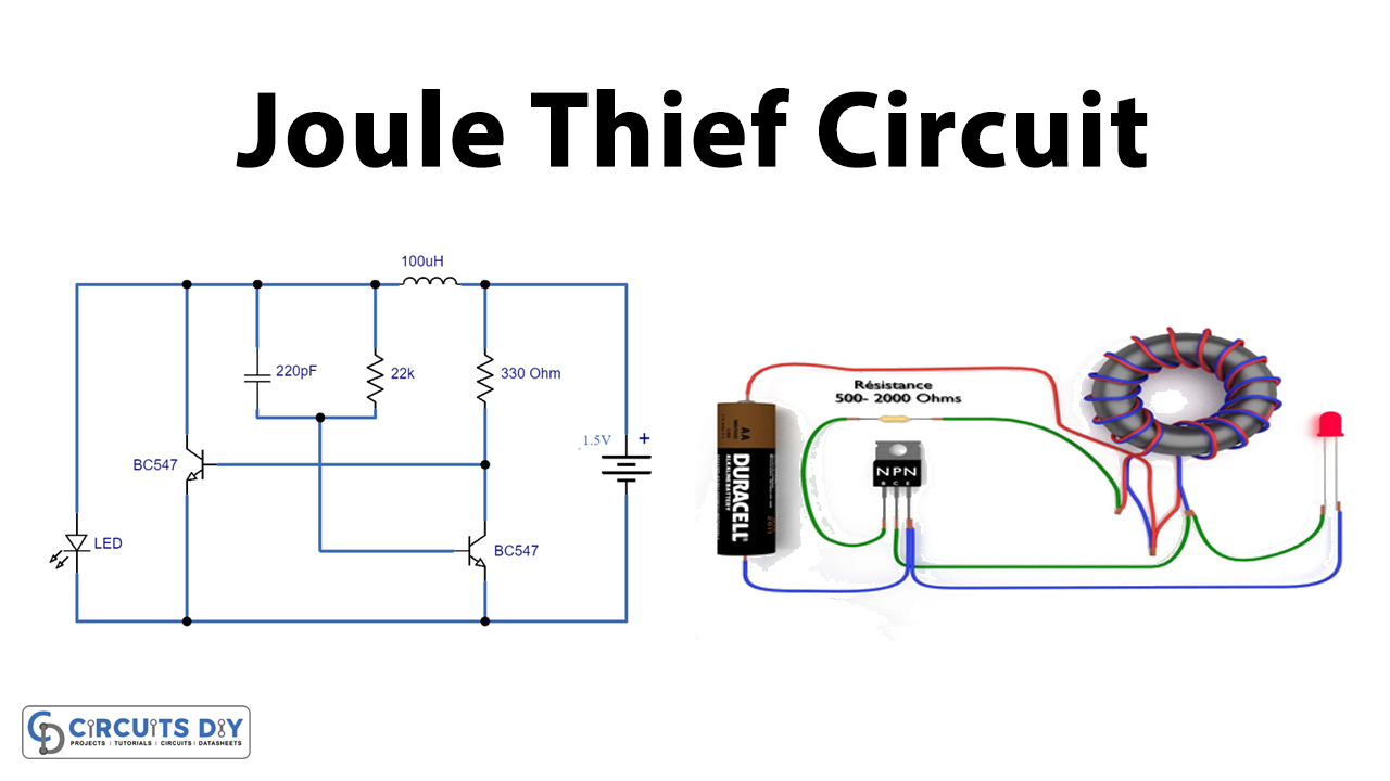 Simple Joule Thief Circuit Using BC547 NPN Transistor