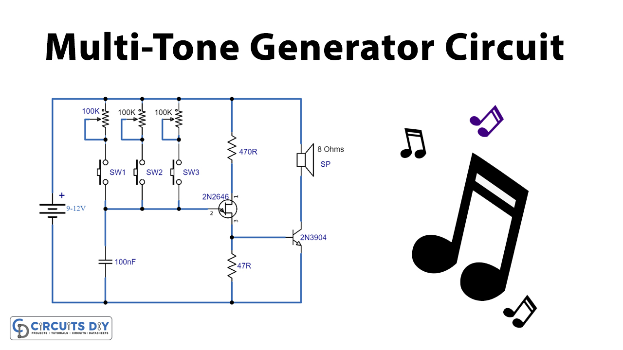 Simple-Multi-Tone-Generator-Circuit-using-Transistors