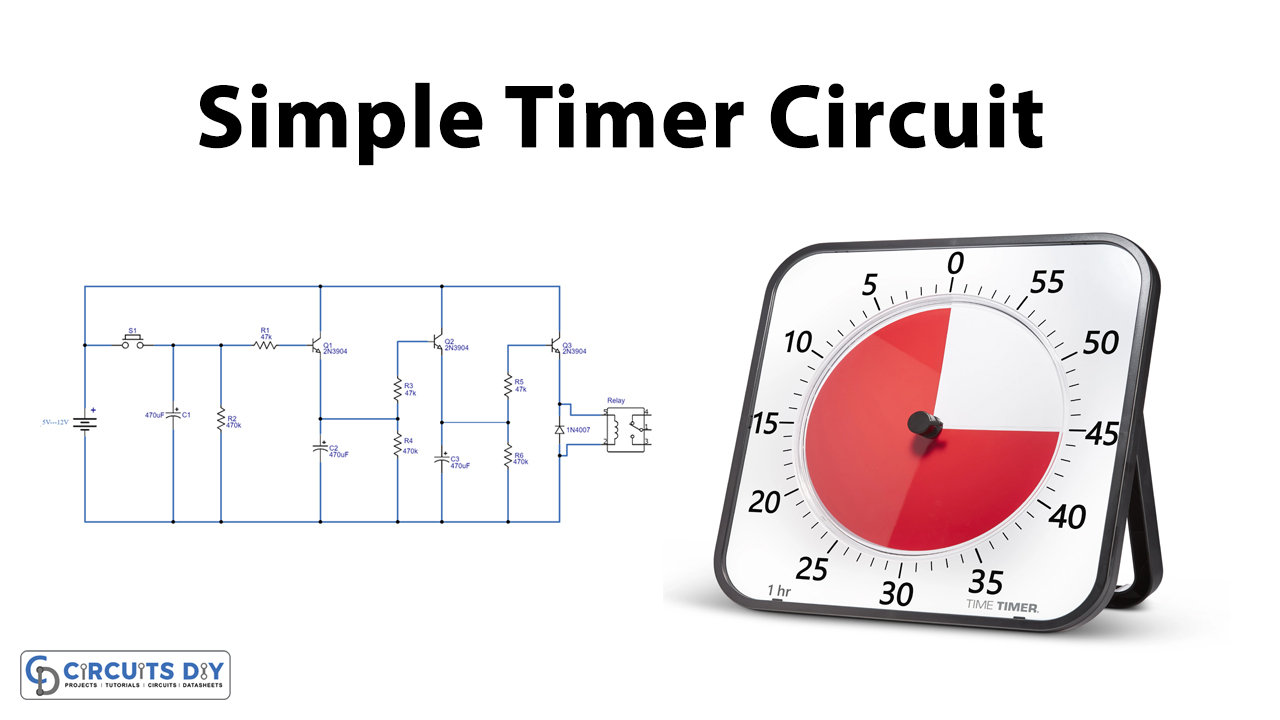 Simple-Timer-Circuit-Using-2N3904-NPN-Transistors