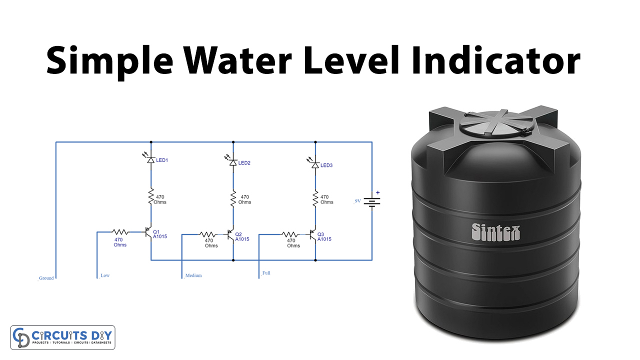 Simple-Water-Level-Indicator-Using-A1015-Transistors