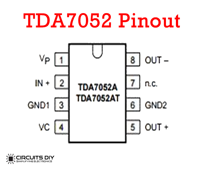TDA7052 Pinout