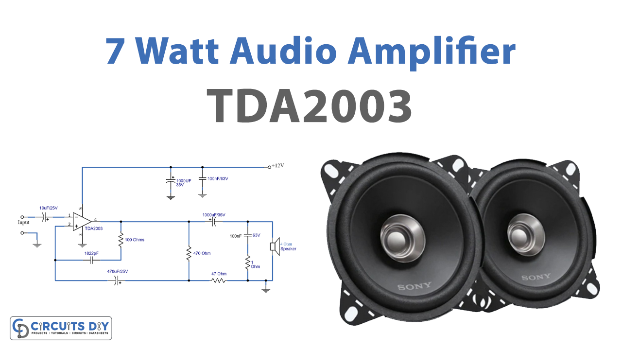 Voice Amplifier Circuit Using TDA2003 Amplifier IC