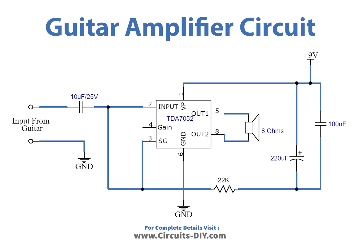 Guitar Amplifier Schematic Diagram Guitar Amplifier Circuit