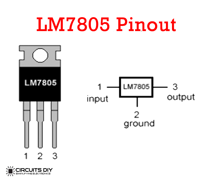 lm7805 5volt voltage regulator pinout