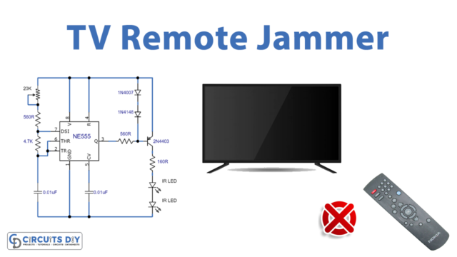 TV Remote Jammer using NE555 Timer