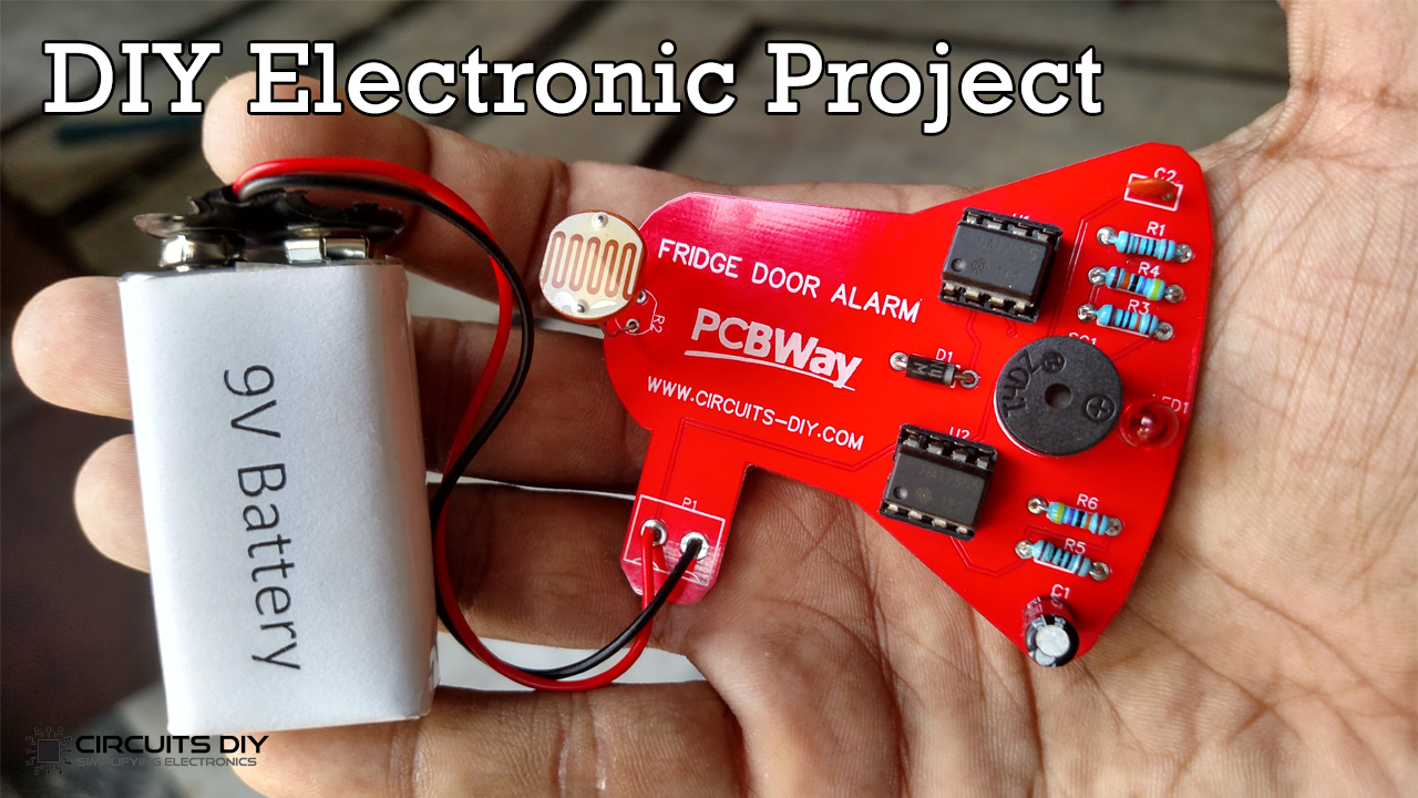 Fridge Door Alarm Circuit using 555 Timer – Electronics Projects