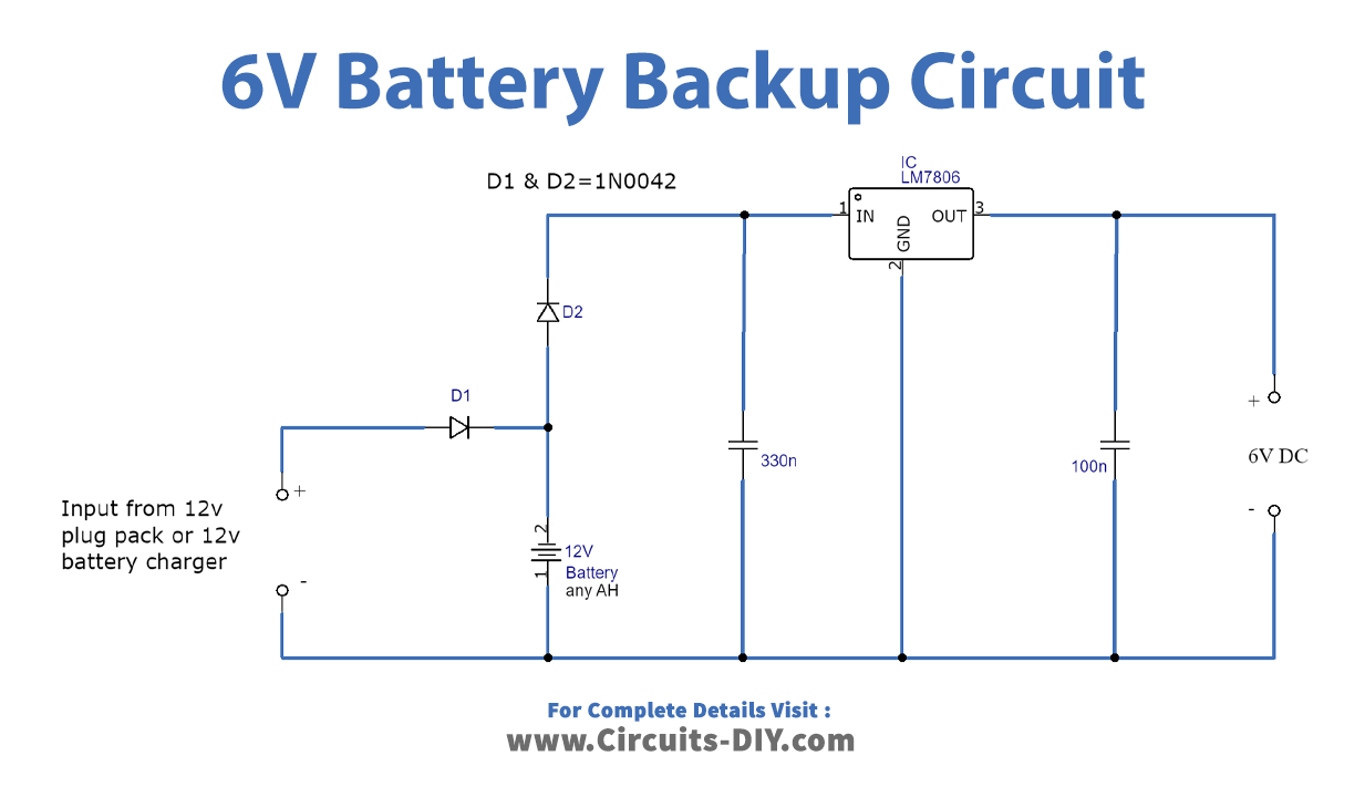 6v battery backup circuit