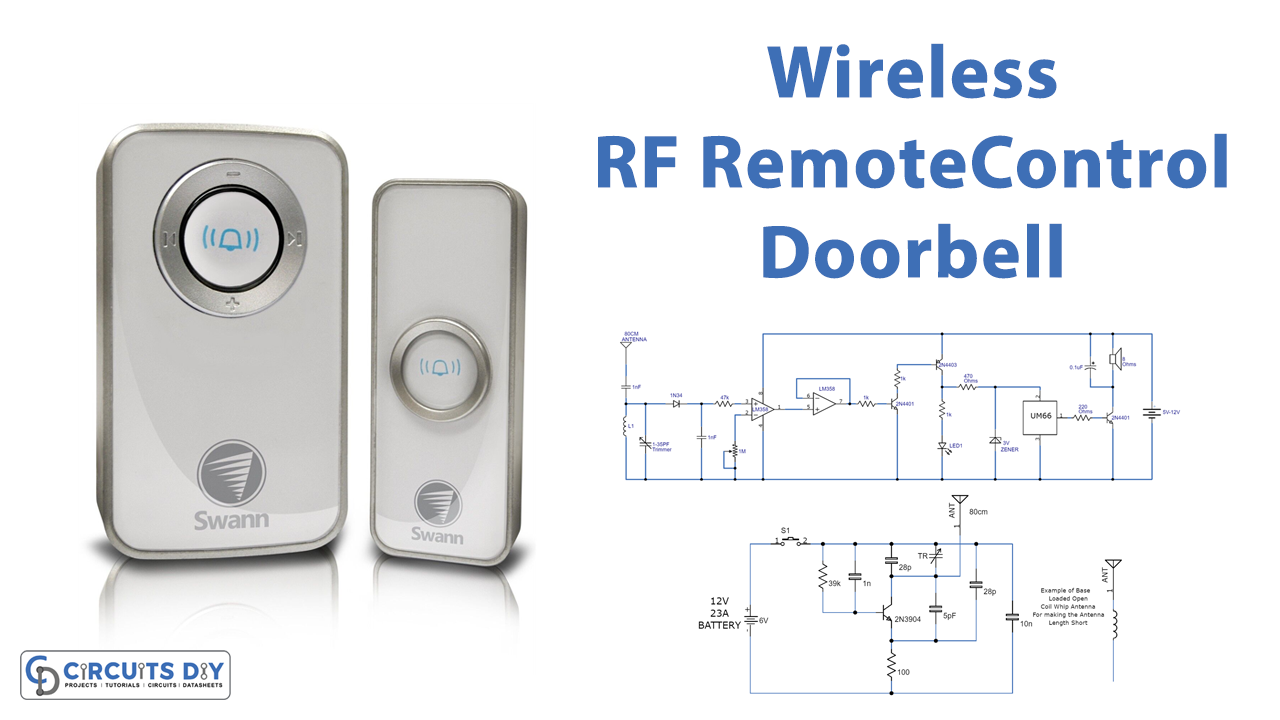 Wireless RF Remote Control Doorbell