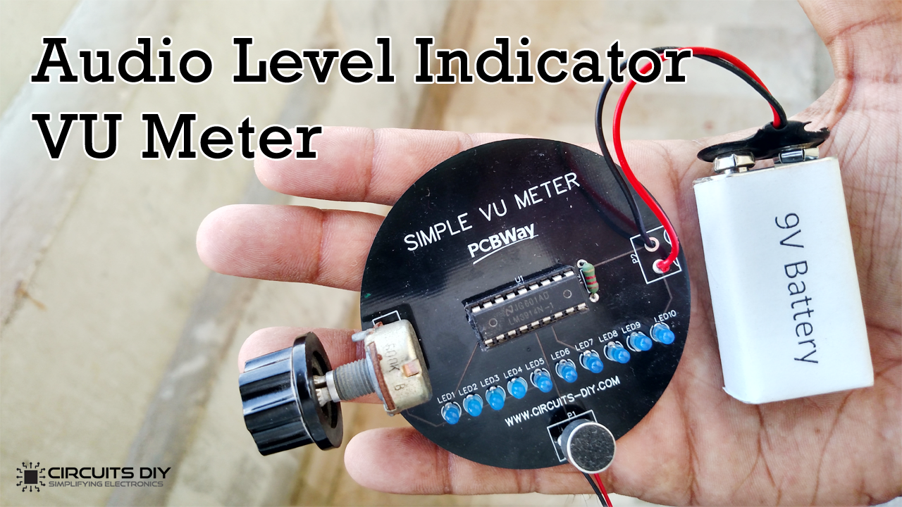 How to make Audio Level Indicator – VU meter using LM3914 IC