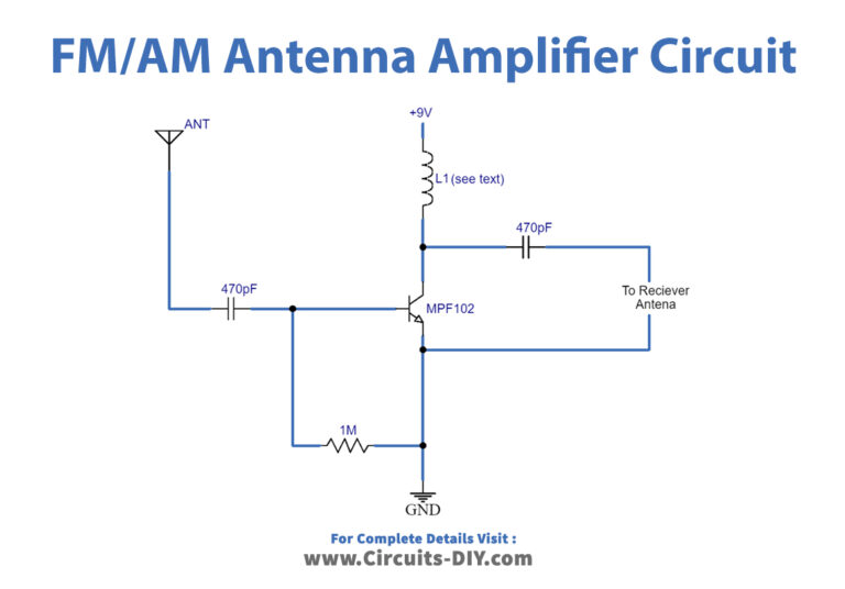 FM, AM/MW, and SW Antenna Amplifier Using MPF102 Transistor