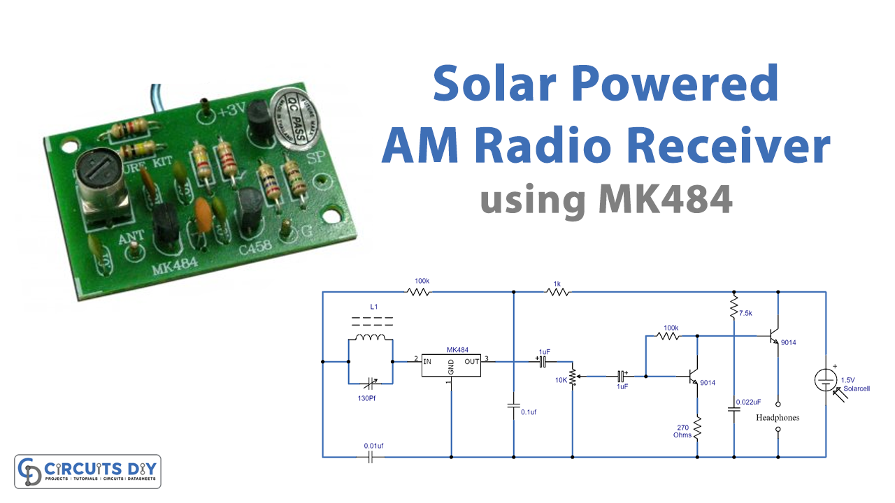 Solar Powered AM Radio Receiver using MK484 IC