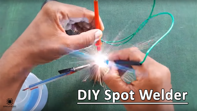 spot welder with high voltage capacitor