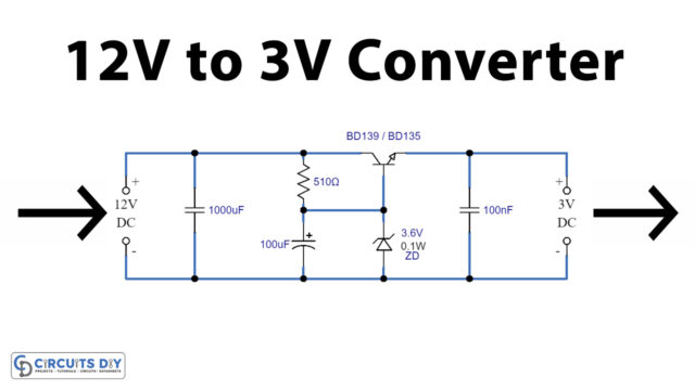12V-To-3V-Converter-Using-BD139-NPN-Transistor