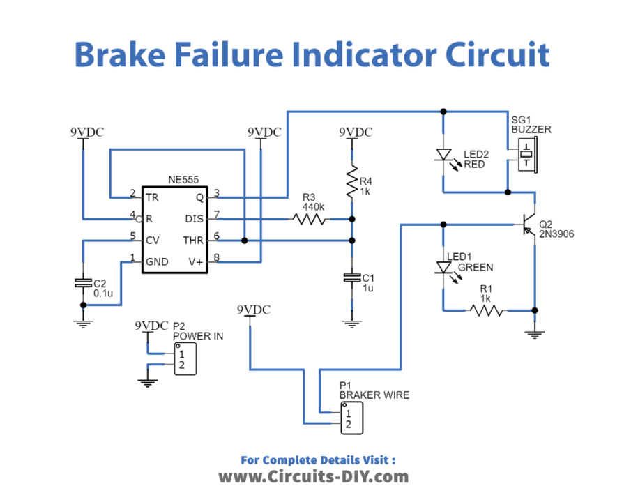 Brake Failure Indicator Circuit-1_Diagram-Schematic