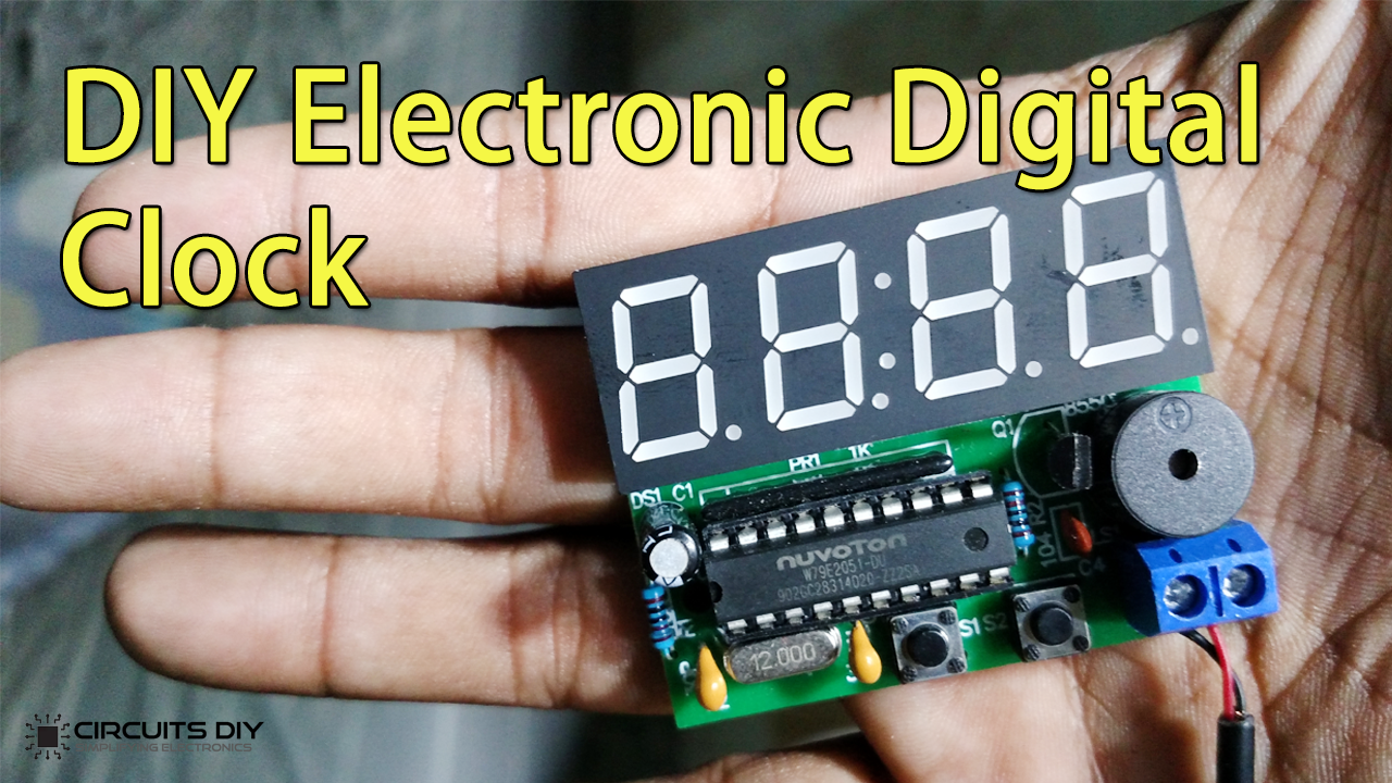 How to make Electronic Digital Clock using AT89C2051 – DIY Project