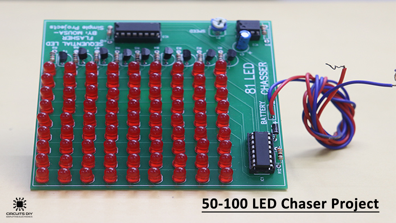 50 to 100 LEDs Chaser Project – Electronics
