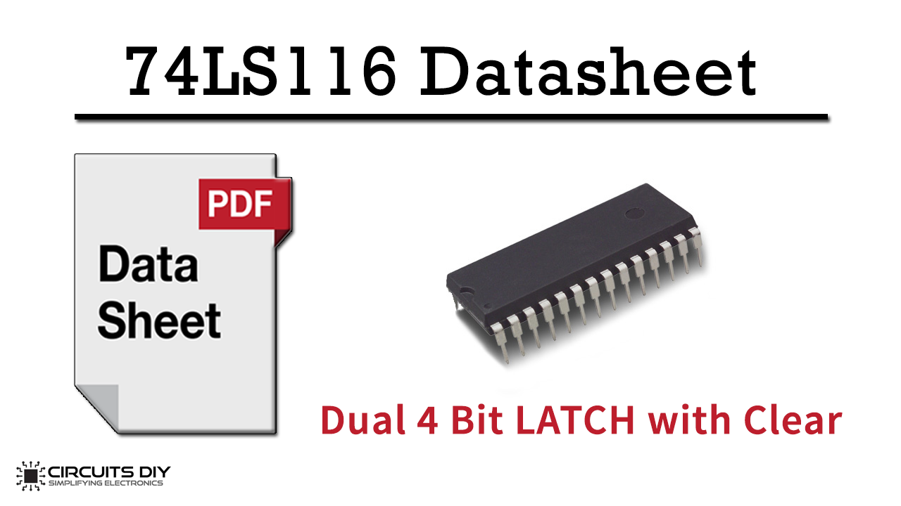 74LS116 Dual 4-Bit Latch IC With Clear – Datasheet