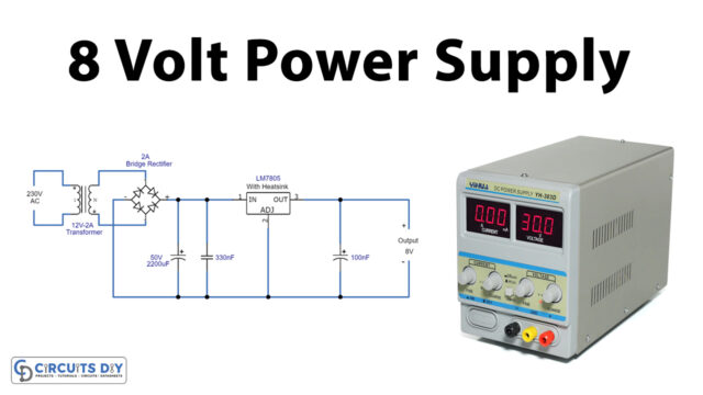 8-Volt-Power-Supply-Using-LM7808