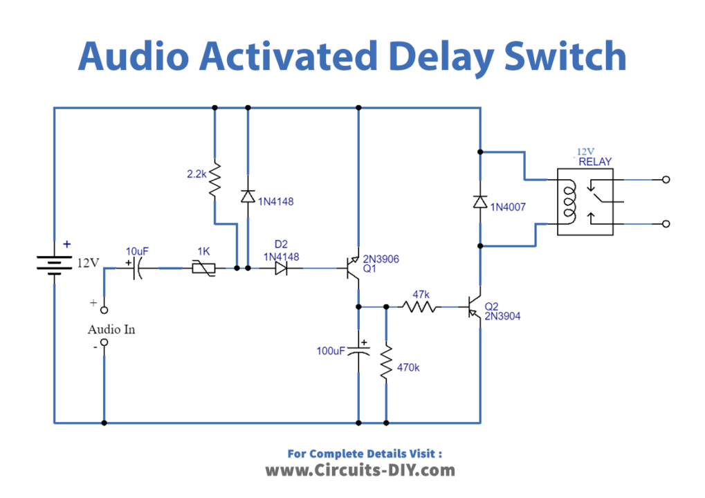 Audio Activated Delay Switch Circuit