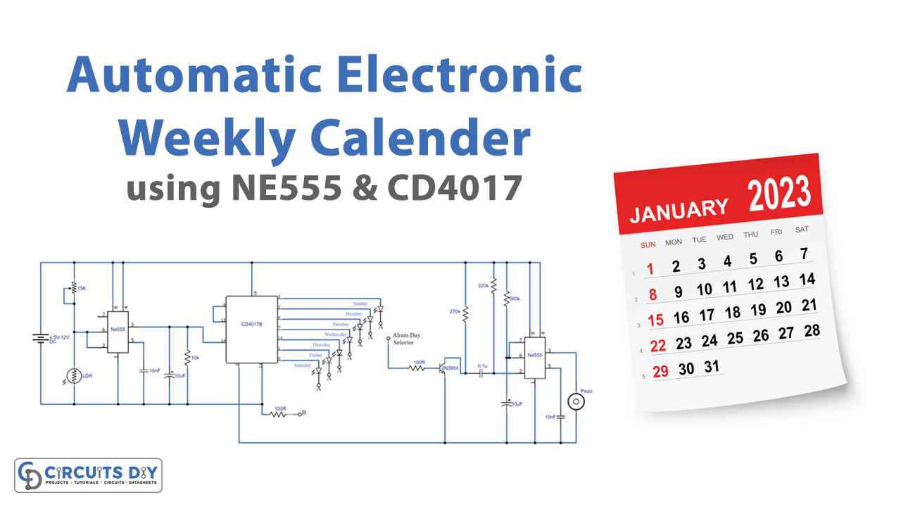Automatic Electronic Weekly Calendar