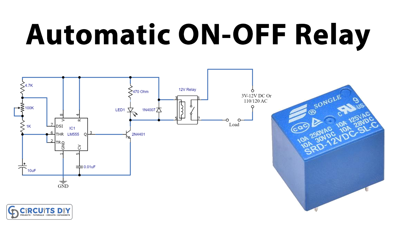 Automatic On Off Relay Circuit