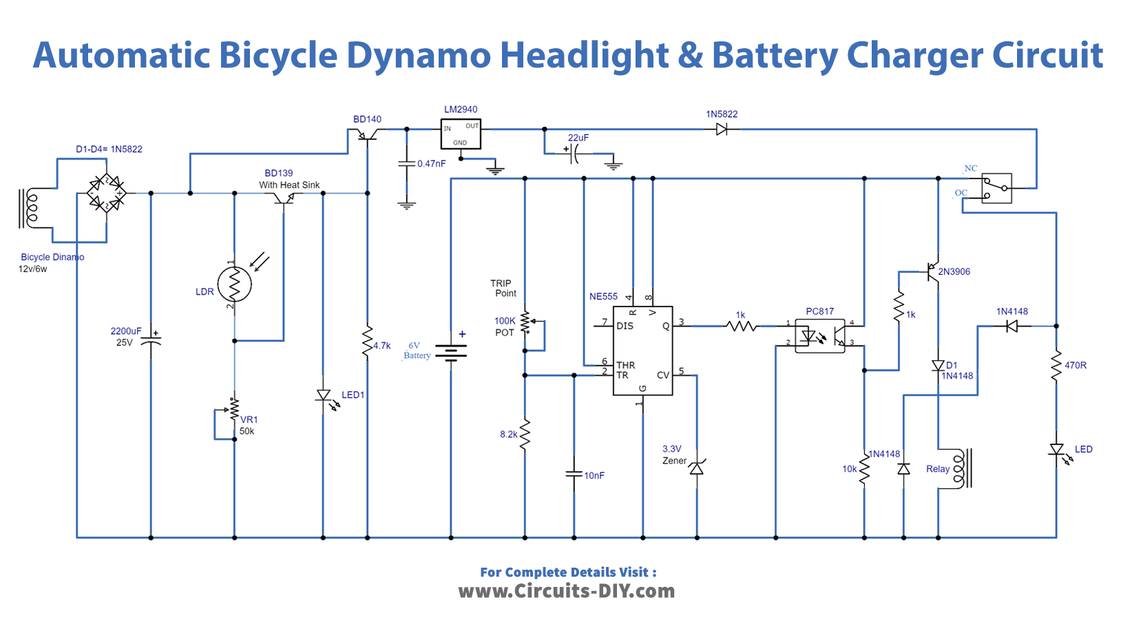 Bicycle Dynamo Headlight Circuit
